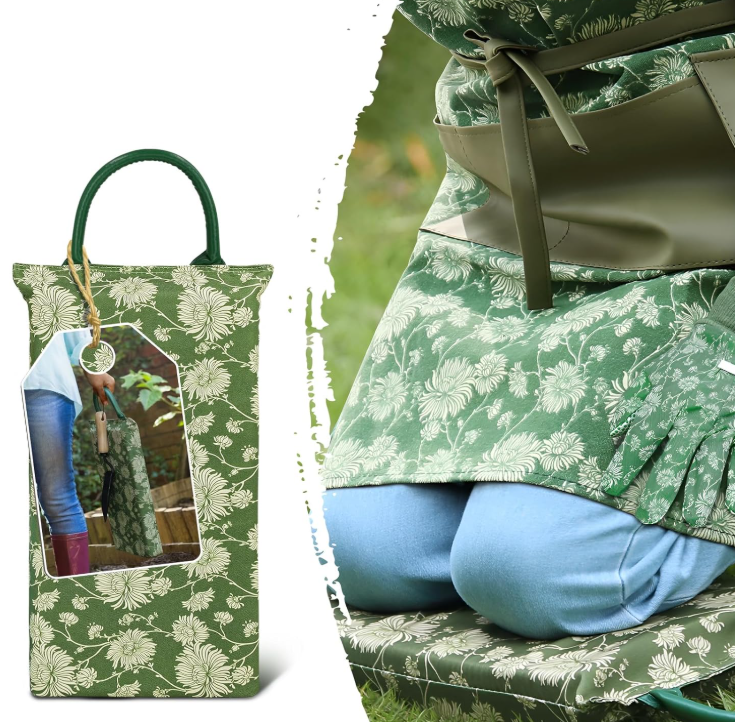 Gardening Kneeling Pad and Apron Set with Gloves