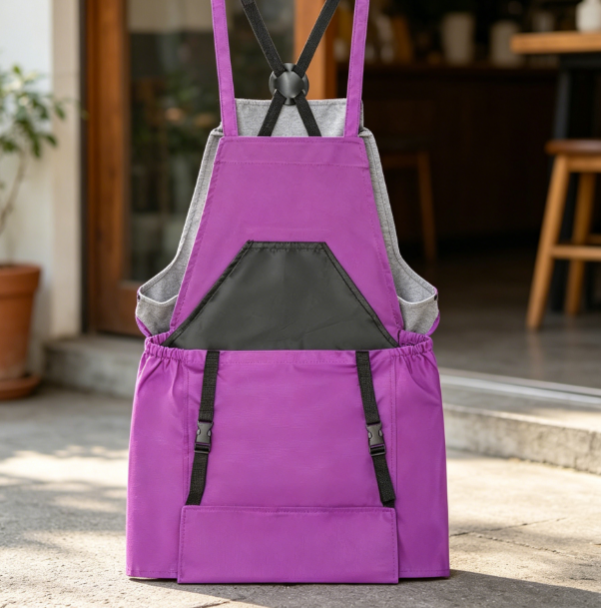 Waterproof Canvas Gardening Apron with Utility Pockets