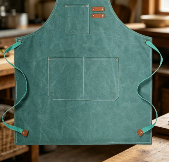 Cotton Canvas Garden Apron with Large Pockets