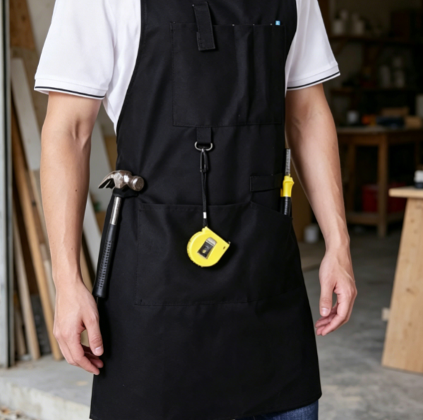 Work Apron with Tool Pockets, Adjustable Utility Apron