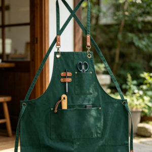 Cross-Back Apron with Pockets, Comfortable Everyday Apron