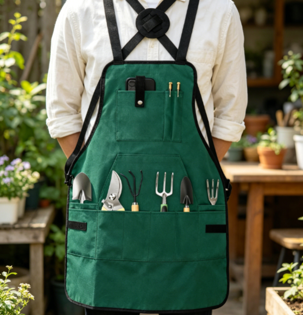 Heavy-Duty Garden Apron with Pockets
