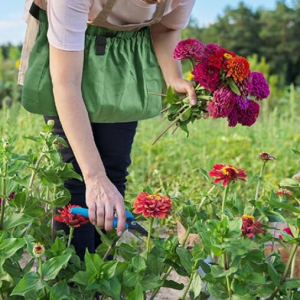 Garden Harvest Apron with Pockets and Adjustable Belt