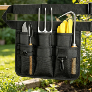 Garden Harvest Waist Apron with Quick-Release Pouch
