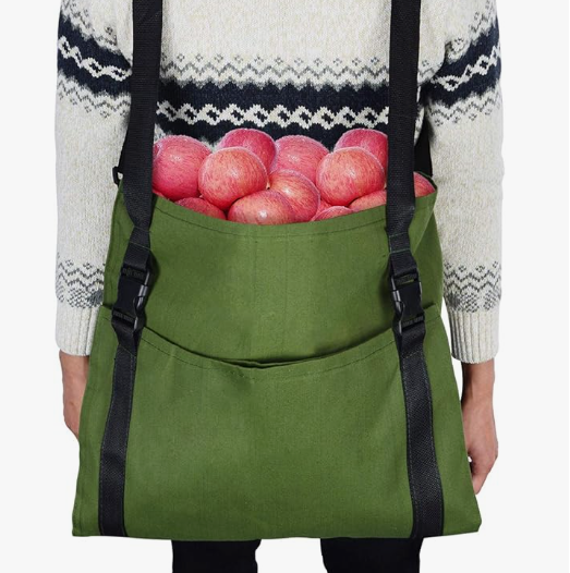 Large Capacity Garden Harvest Apron for Fruit and Vegetable Picking