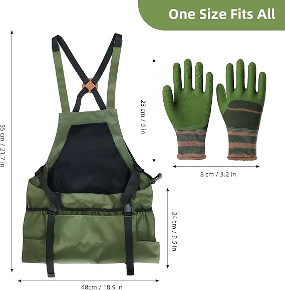 Fruit Picking Apron Bag with Quick-Release Harvest Pocket - Image 2