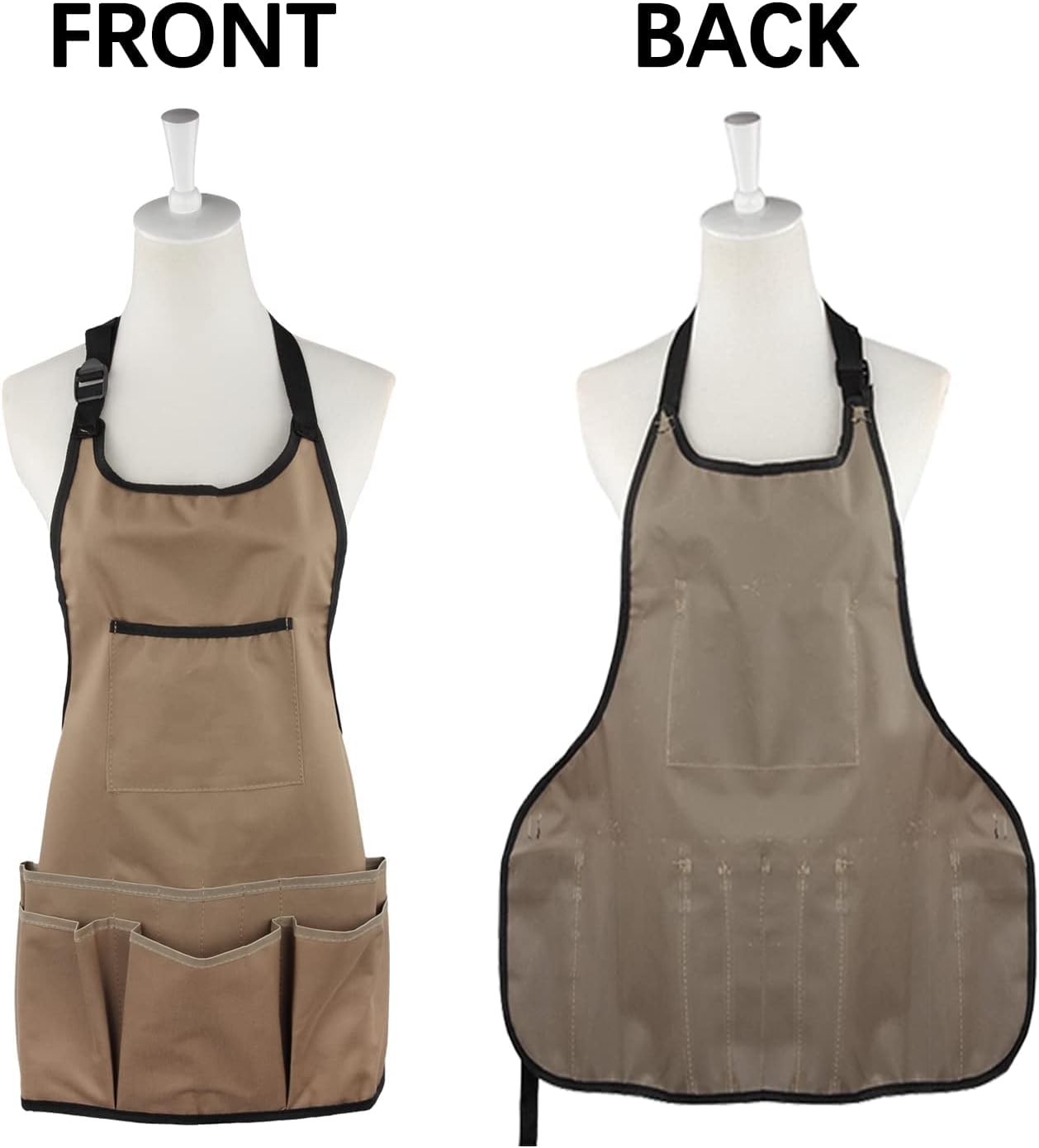 Gardening Apron with Large Pockets, Durable Work Apron - Image 2