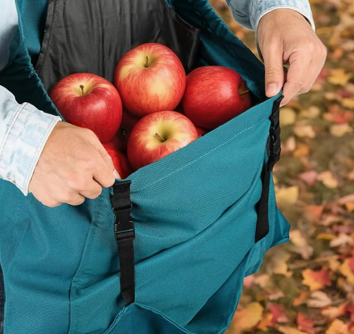 Garden Apron with Quick-Release Harvest Pocket