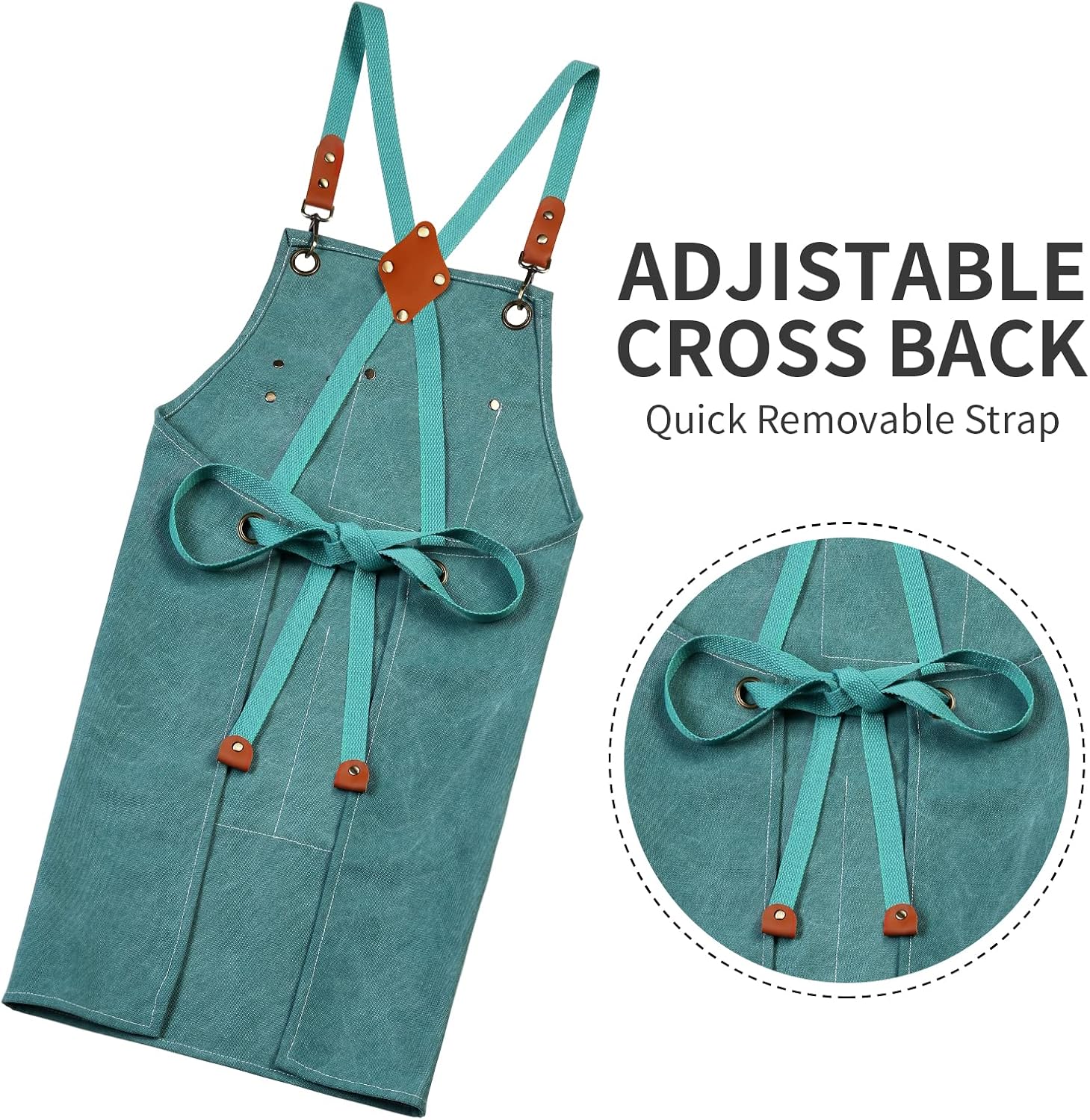 Cotton Canvas Garden Apron with Large Pockets - Image 2