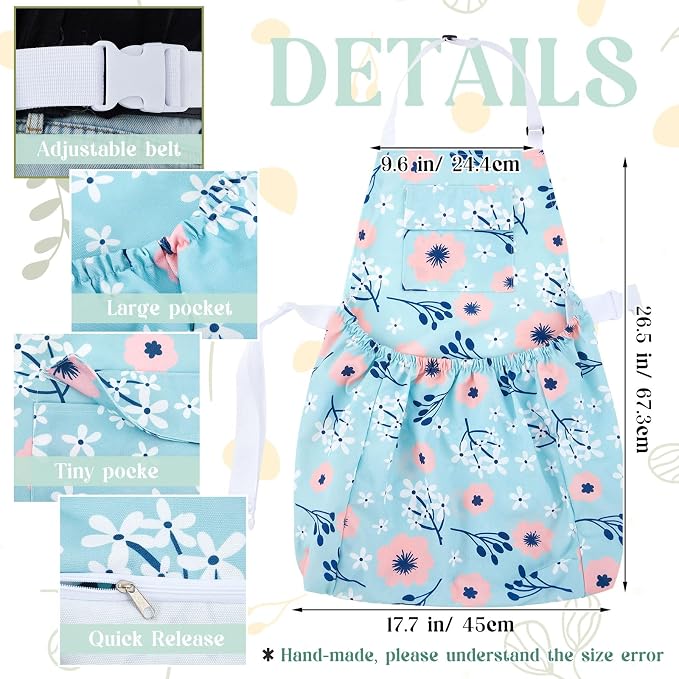Floral Pinafore Apron with Pockets - Image 2