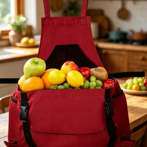 Harvest Gardening Apron with Pockets, Green Utility Apron
