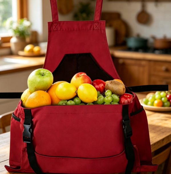 Harvest Gardening Apron with Pockets, Green Utility Apron